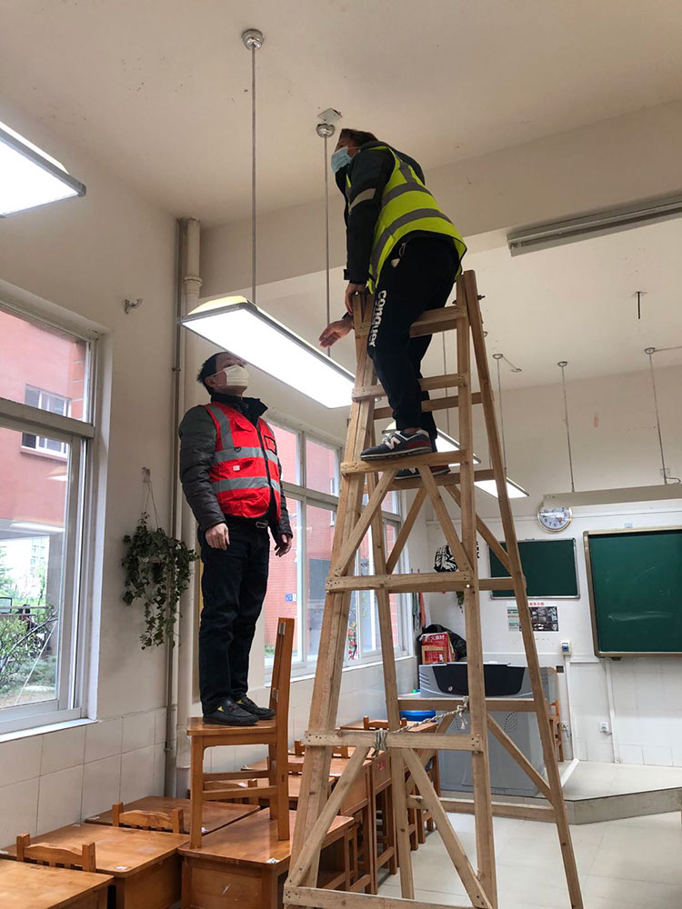 中小學教室護眼燈光實施案例改造前後效果對比