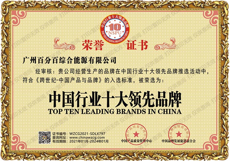 中國行業十大領先品（pǐn）牌