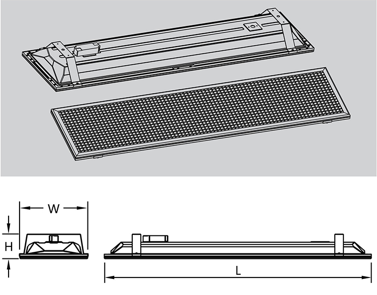 一（yī）體化格柵LED教室燈