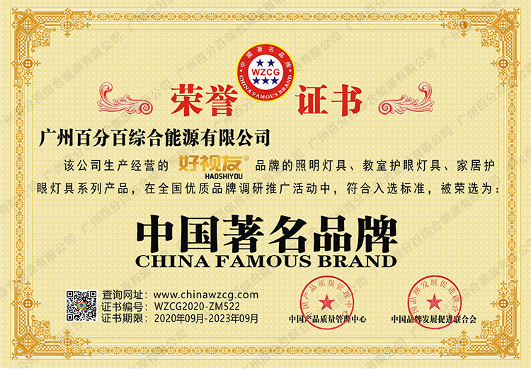 好（hǎo）視友榮獲中國著名品牌